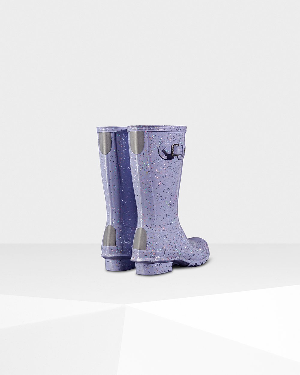 Kids Rain Boots - Hunter Original Big Giant Glitter (23KMRQXNA) - Purple